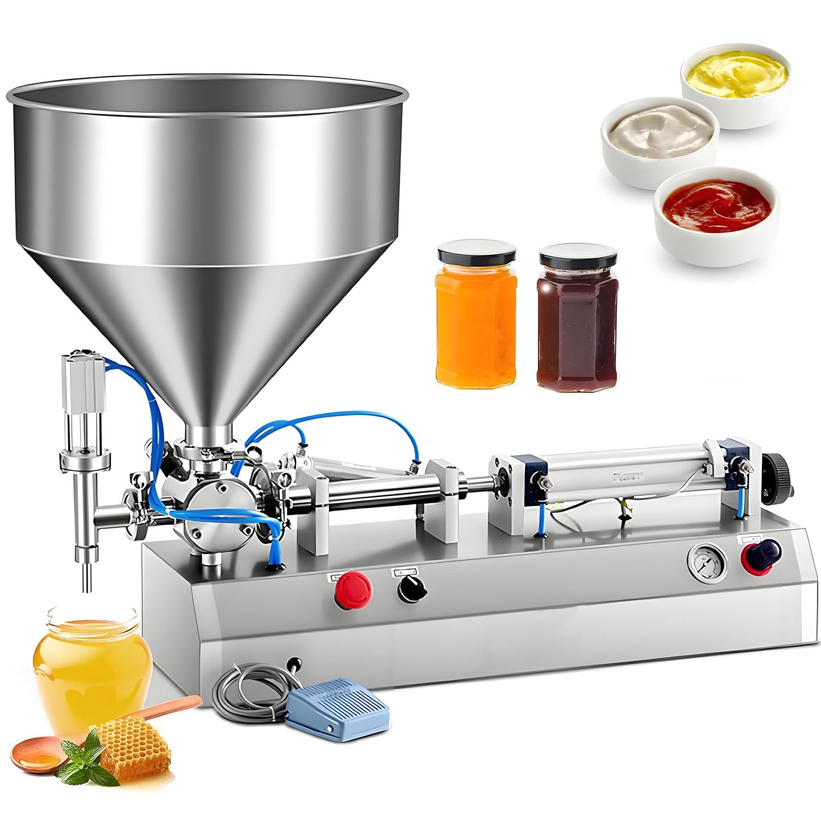 Ymnogjie Stainless Steel Filling Single Head,Horizontal Piston Filler 40ML