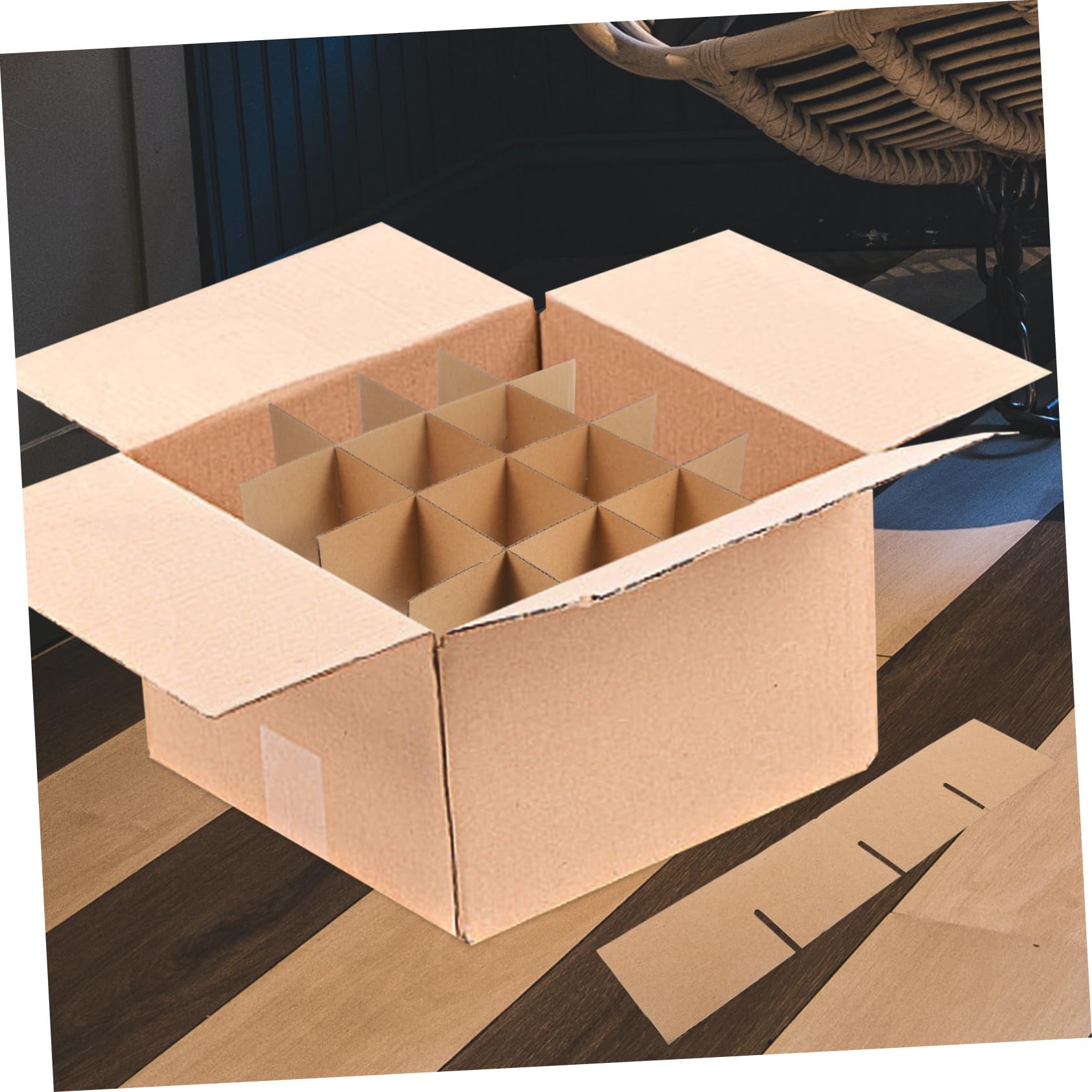 Lot De 5 Séparateurs Carton Pour Bouteilles De Vin – Protection Anti-Choc Pour Déménagement & Expédition Verres Fragiles