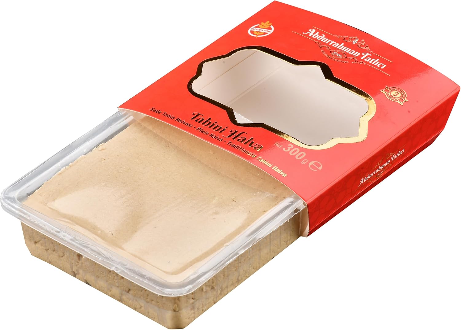 Abdurrahman Tatlıcı Halvah, Turkish Halva, Tahini Halva, Vegan, Gluten Free, 10.6oz