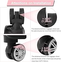 Vista 5 de Fundas protectoras de silicona para ruedas de equipaje, 8 unidades, fundas protectoras de rueda de equipaje para la mayoría de ruedas de 8 ruedas