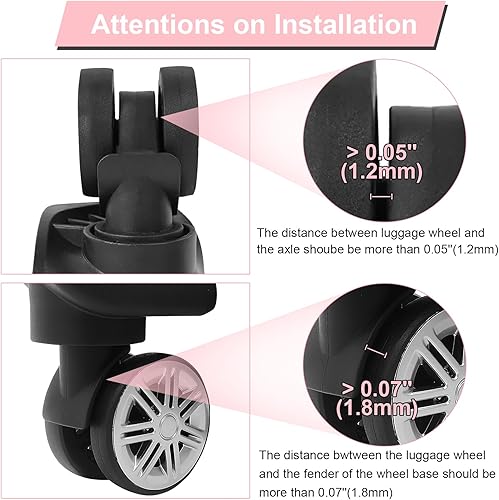 Miniatura 5 de Fundas protectoras de silicona para ruedas de equipaje, 8 unidades, fundas protectoras de rueda de equipaje para la mayoría de ruedas de 8 ruedas