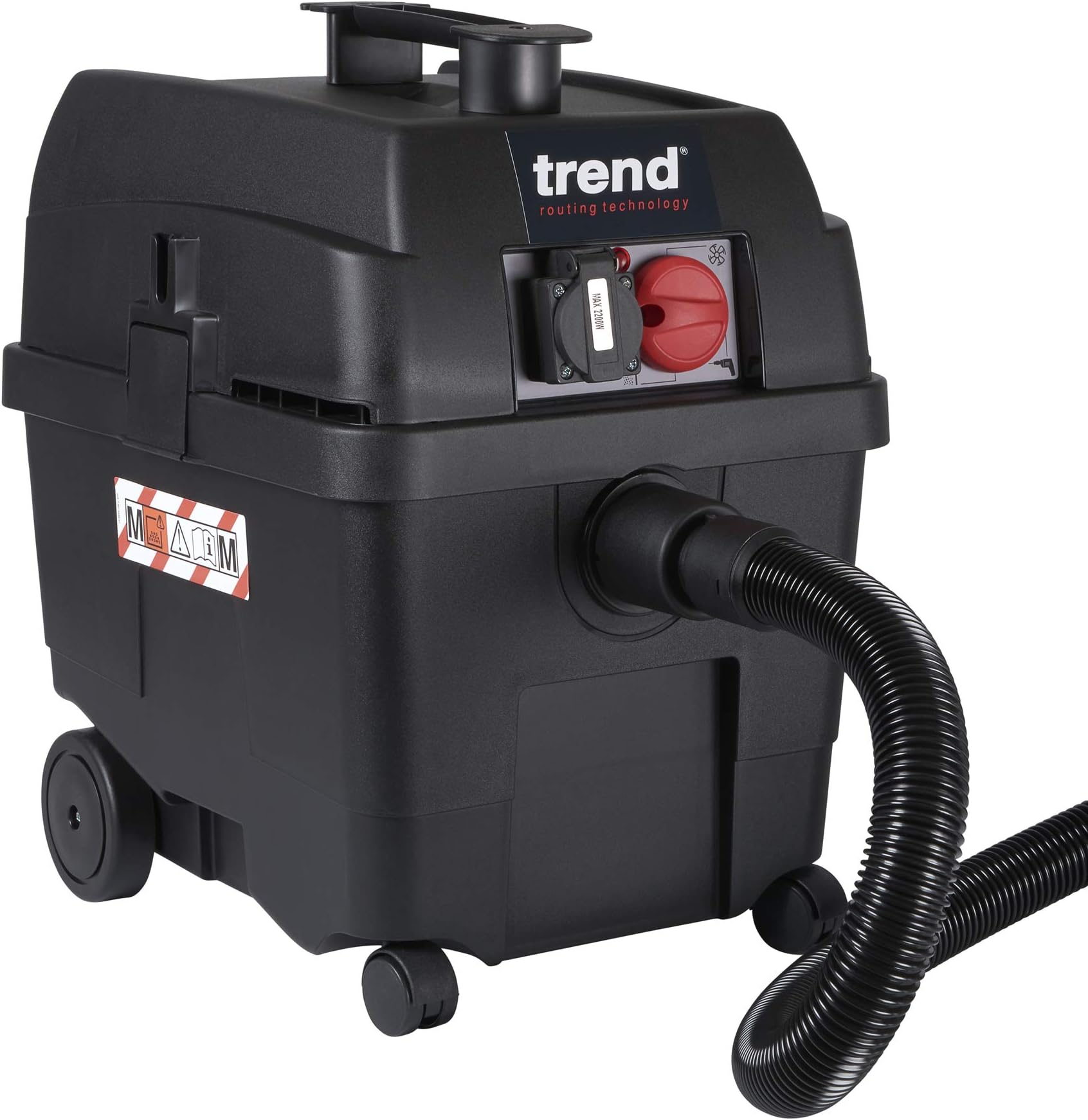 Trend T35A Class M DUST Extractor, 230 V, Black/White, 1400W