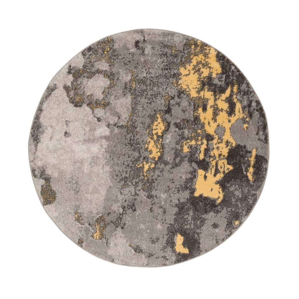 Tapis rond moderne Wen de haute qualité, finitions soignées en diamètre 100cm