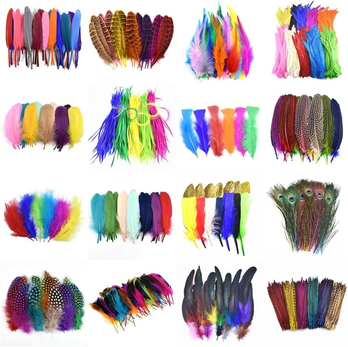 20PCS Decorative Ostrich Feather, Geese Feathers for Wedding Party Halloween Cosplay Costumes DIY Crafts Accessories, Style 31