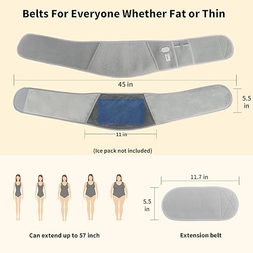 Miniatura 5 de CUEHEAT Almohadilla térmica para aliviar el dolor de espalda, cinturón térmico inalámbrico para la espalda y el vientre, almohadilla de calor rápido