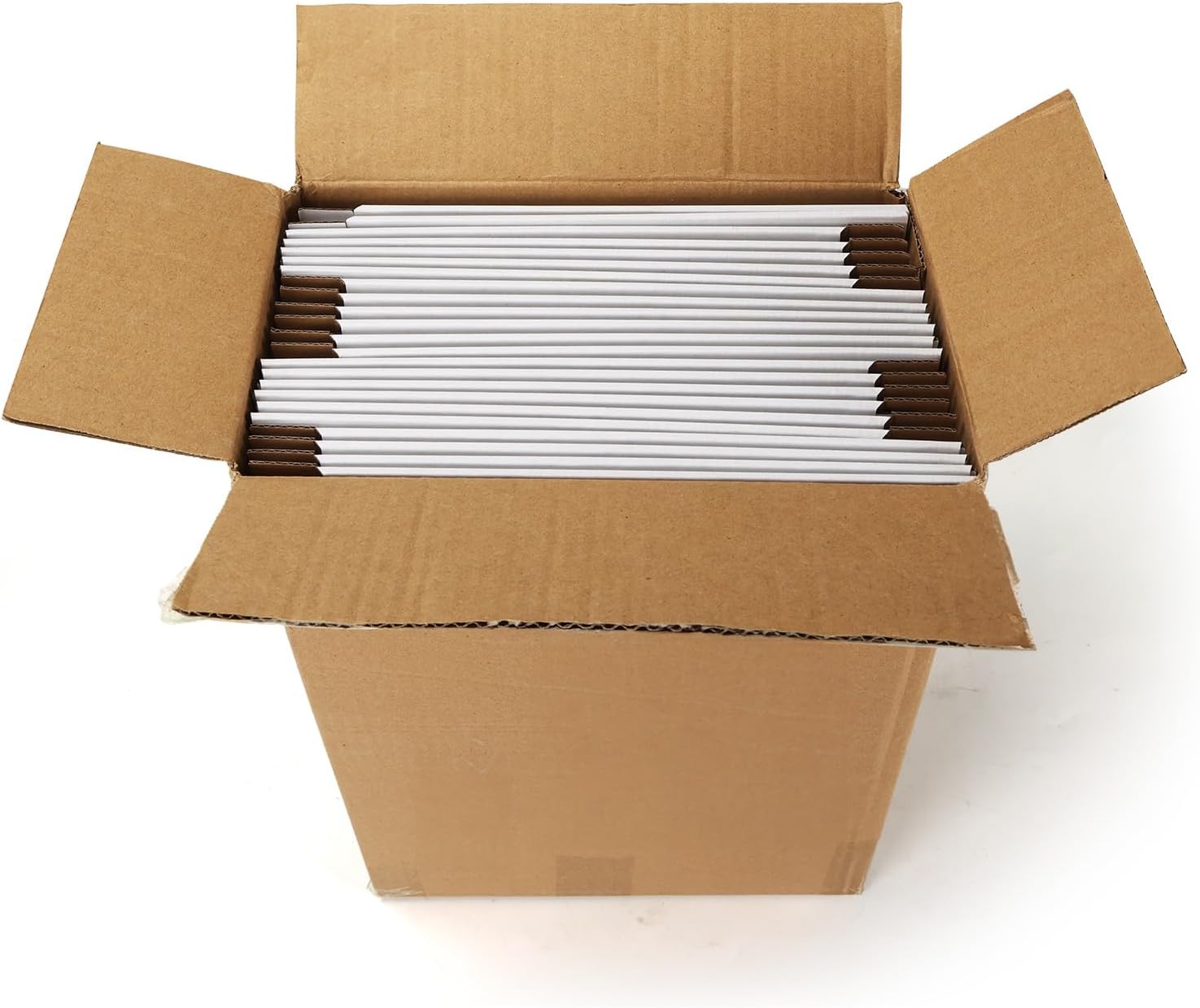 HORLIMER 12x9x1 inches Shipping Boxes Set of 25, White Corrugated Cardboard Box Literature Mailer 12" x 9" x 1" White