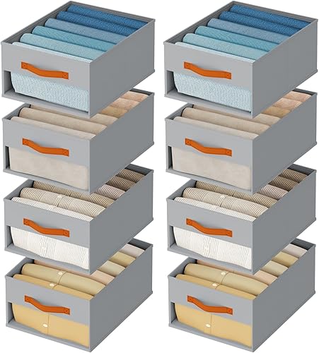 Organizadores de armario y almacenamiento Homsorout - Juego de 8 contenedores de almacenamiento con cestas para organización Organizador de armario