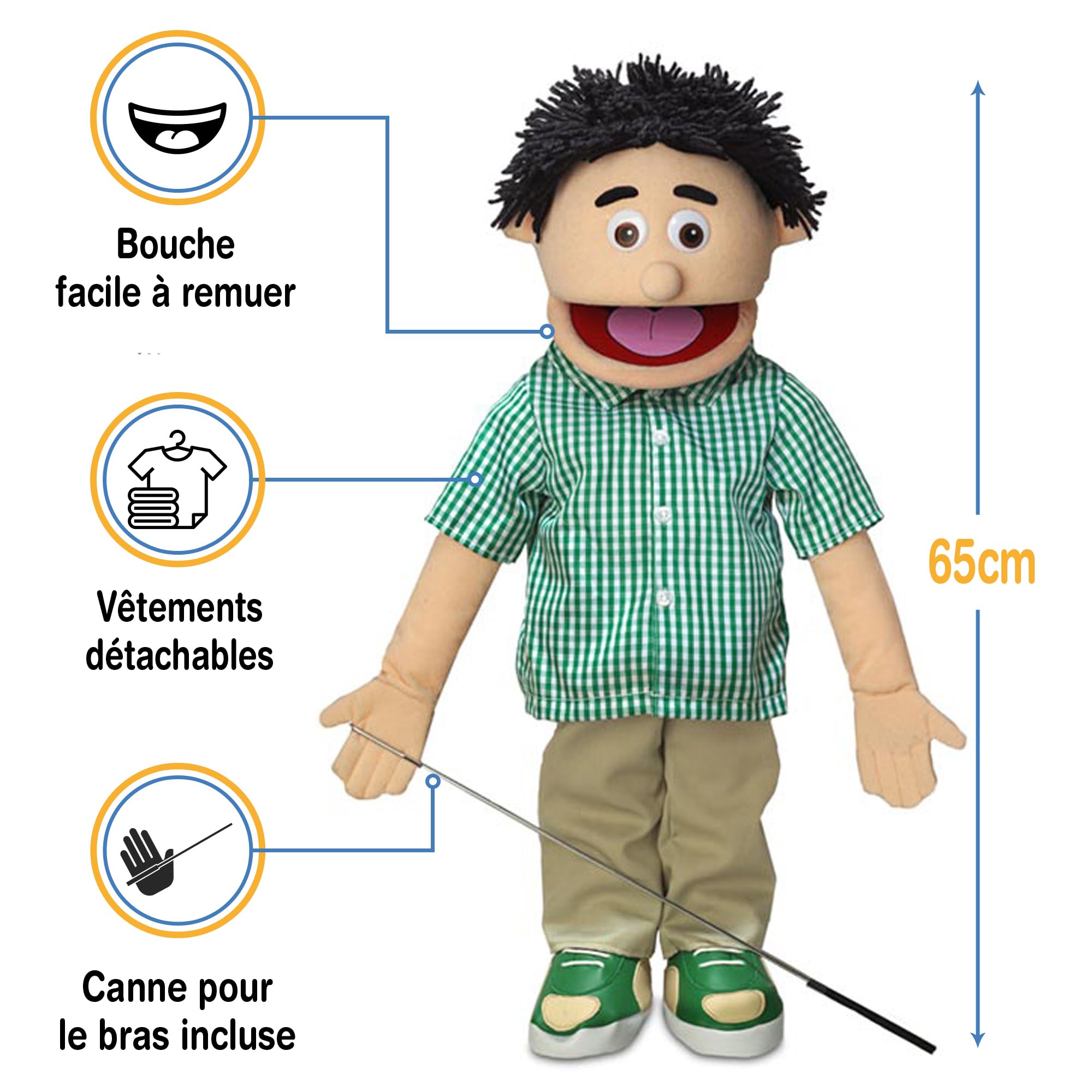 ''Kenny'', 25In Full Body Puppet, Peach -Affordable Gift for your Little One! Item #DSPU-SP2721 by Silly Puppets