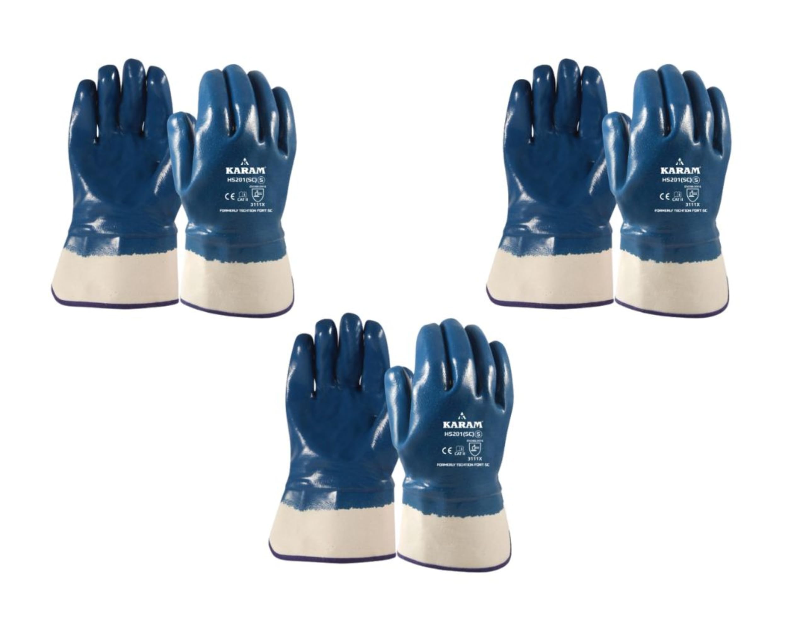 Karam HS201(SC) Nitrile Fully Coated Safety Glove with Safety Cuff | Excellent Flexibility & Dexterity | Oil Repellent, Abrasion Resistant Work Gloves | Size-L | Pack of 3-picture-17