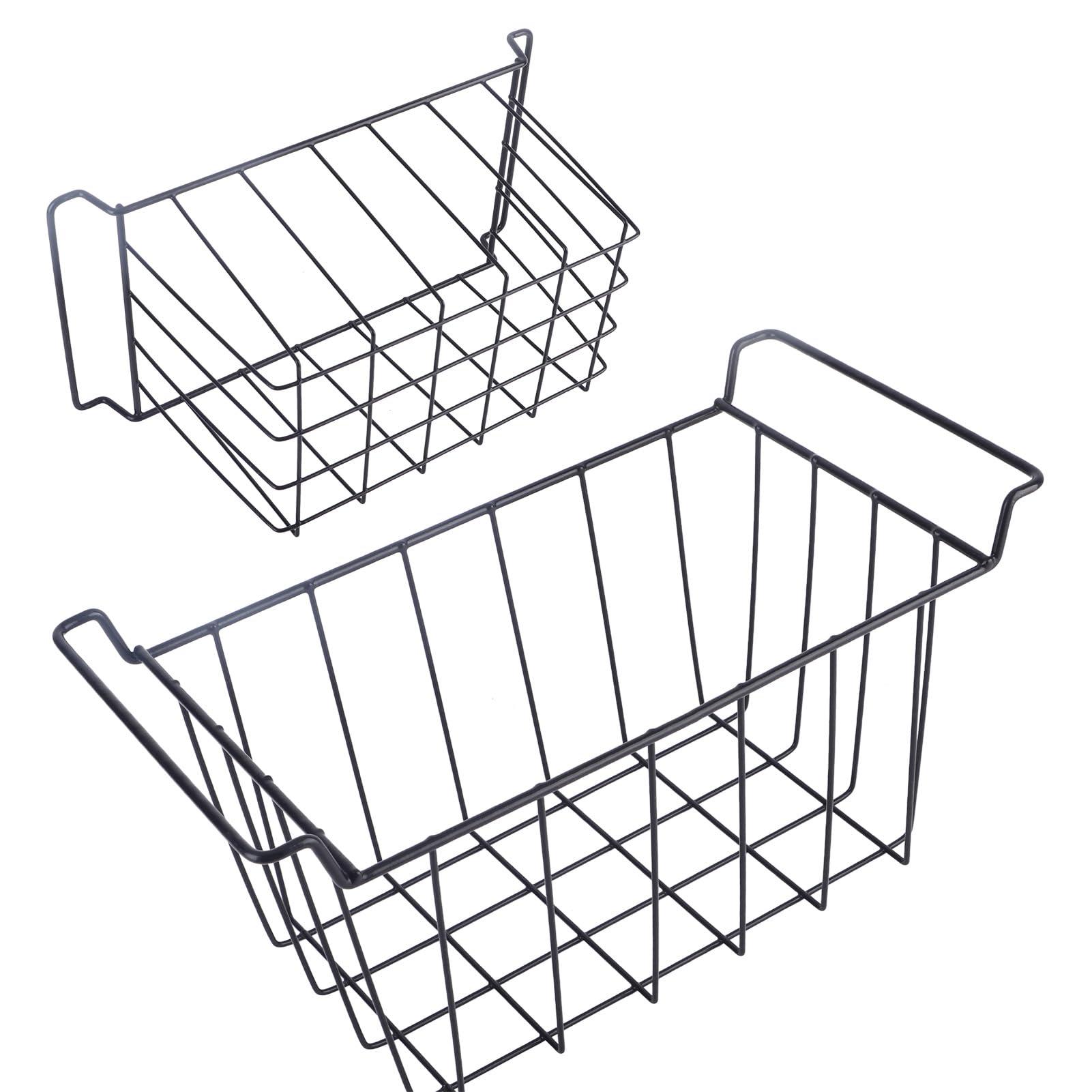 Cestas de congelador de pecho de 2 paquetes con manijas, contenedores de almacenamiento colgantes, cestas de almacenamiento para congeladores de cofres, refrigerador, 39 * 20 * 20 (L 45 cm x W 24.5