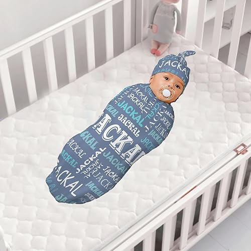 Miniatura 4 de Juego de canastillas personalizadas para niños y niñas, suave manta personalizada para bebé de 0 a 3 meses para recién nacido