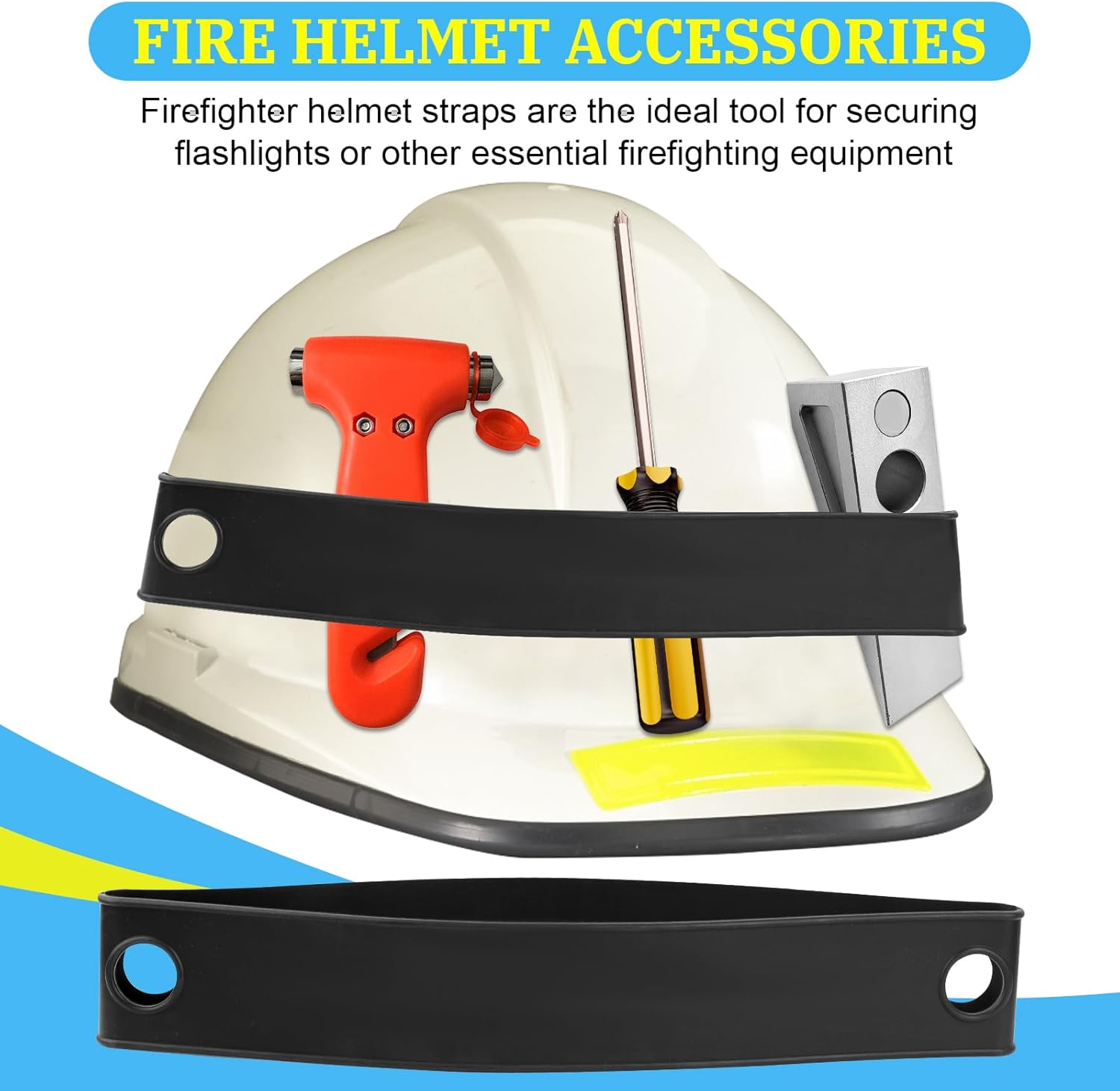 Firefighter Helmet Bands Compatible with Streamlight Helmets Fits Most Standard Helmets