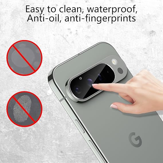 TUTUO for Google Pixel 9 Pro XL Camera Lens Protector Tempered Glass, [3 Pack] Camera Screen Protector, Anti-Scratch, No Bubbles, 9H Hardness, HD Easy Installation Film