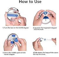 Vista 98 de Silicone Spill Stopper Set Compatible with Stanley Cup 2.0 30oz & 40oz with Straw Cover, Set of 4