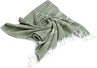 Vista 8 de SMYRNA TURKISH COTTON Classical Series - Toalla de playa turca original, prelavada, 37 x 71 pulgadas, toalla de baño peshtemal y turca para spa