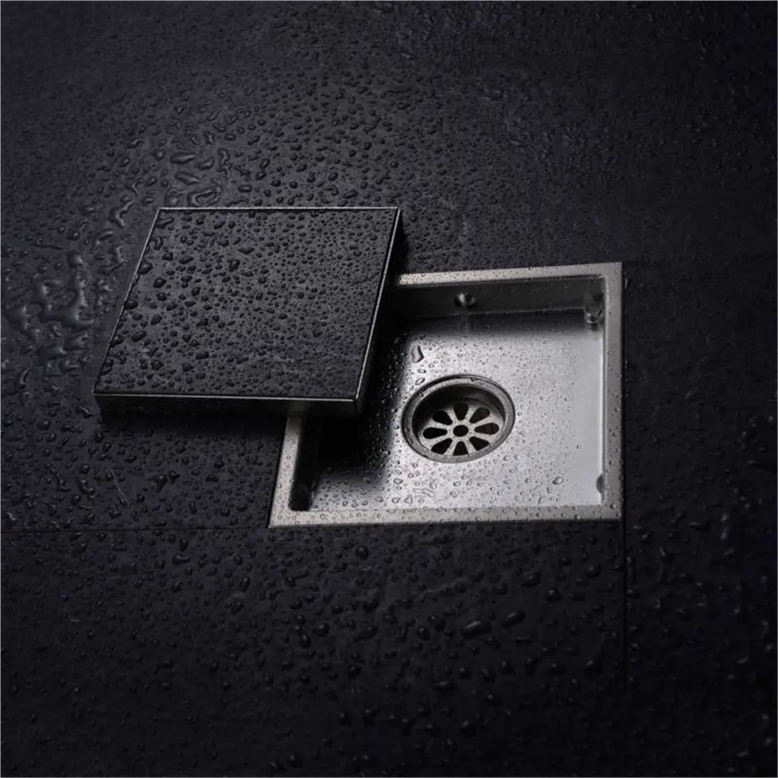 Desague Ducha 110MM y 150MM 304 Drenaje de Piso Acero Inoxidable Inserto azulejo Rejillas residuos cuadradas Ducha baño
