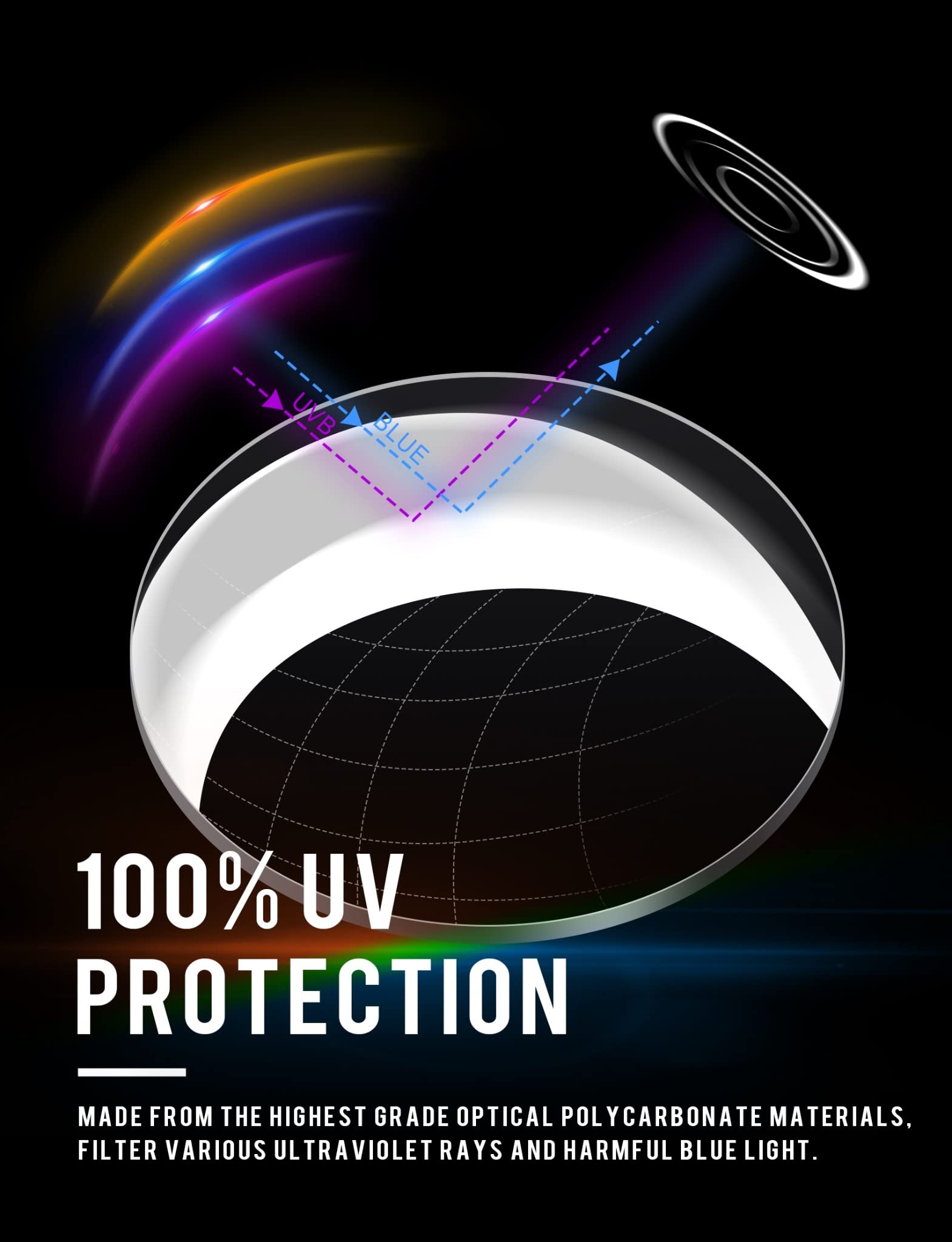 Lenti di ricambio polarizzate da 1,6 mm e naselli compatibili con occhiali da sole RayBan RB3445-61 mm