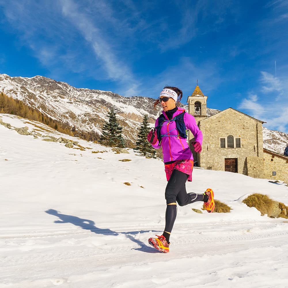 Nortec Crampons Trail 2.1 Fabriqué en Italie pour Les Courses de Trail Hivernales Courses Hivernales sur Glace et Neige, Mini-Crampons minimaux avec étui