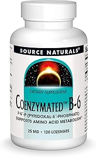 Coenzymated B 6 25Mg P 5 Pyridoxal 5 Phosphate Fast Acting Quick Dissolve Vitamin Supports Amino Acid Metabolism 120 Lozenges 120 Count Multi