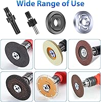 Vista 7 de SUNJOYCO Juego de 10 varillas de conexión, amoladora angular de taladro eléctrico, adaptador de amoladora angular de taladro con adaptador