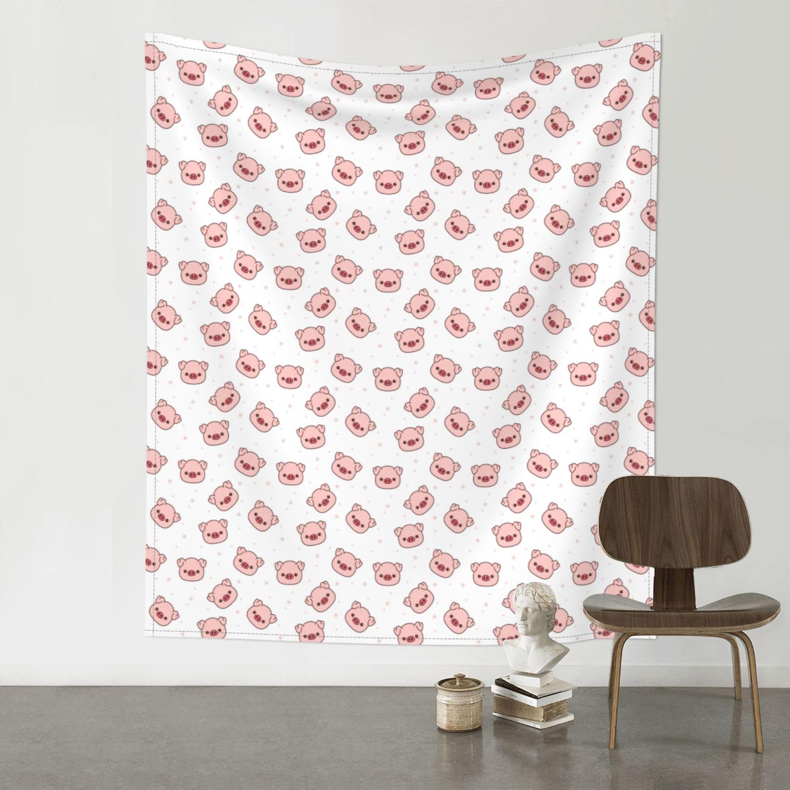 YYHHAOFA Pig Prints Wall Tapestry 60x51in – Boho Chic Dorm Decor, Beach Throw, & Versatile Home Accent