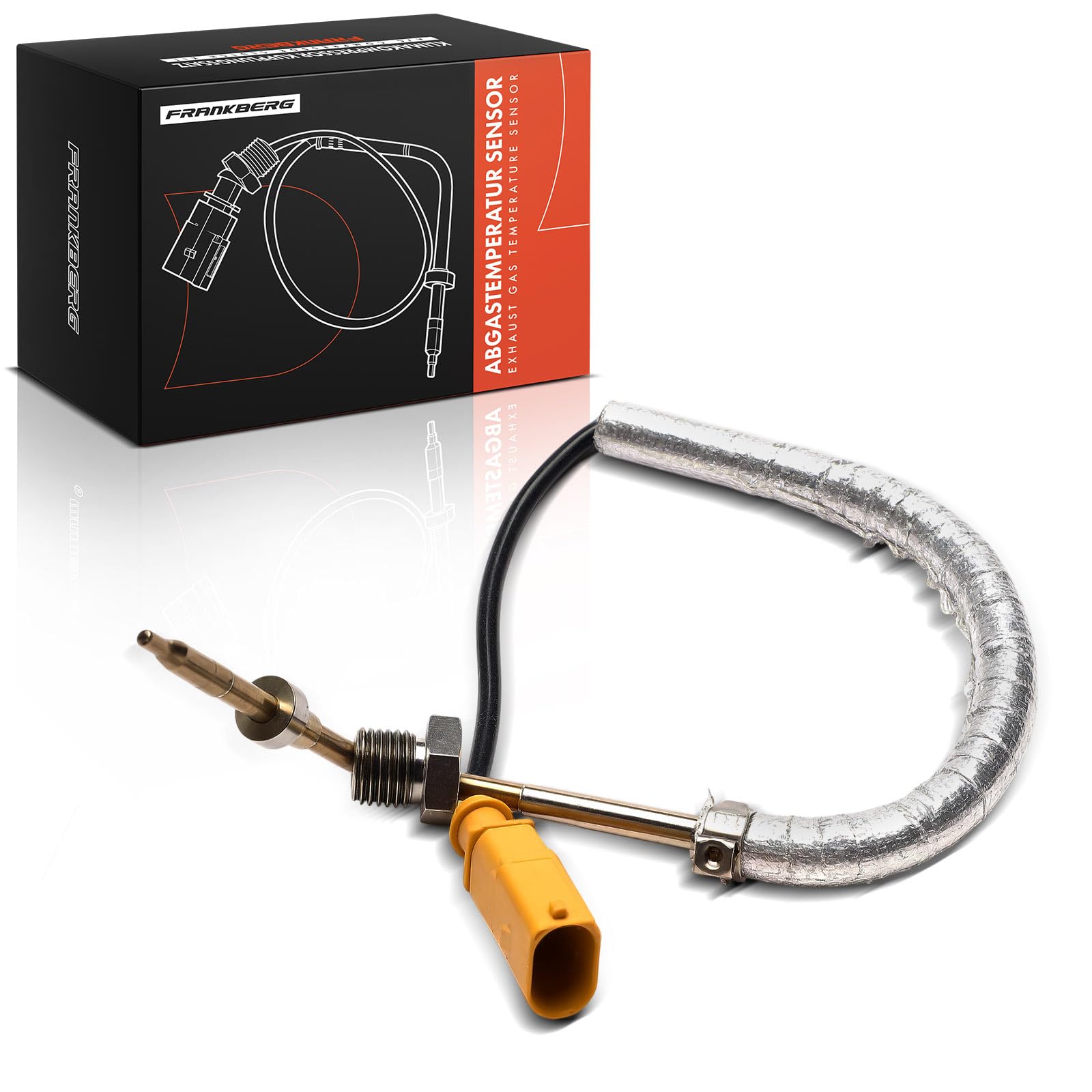 Frankberg Abgastemperatursensor 2-polig Kompatibel mit A6 4G2 4GC Allroad 4GH 4GJ Avant 4G5 4GD A7 Sportback 4GA 4GF Q5 8RB Van 8RB Replace# 4G0906088AB,4G0906088N