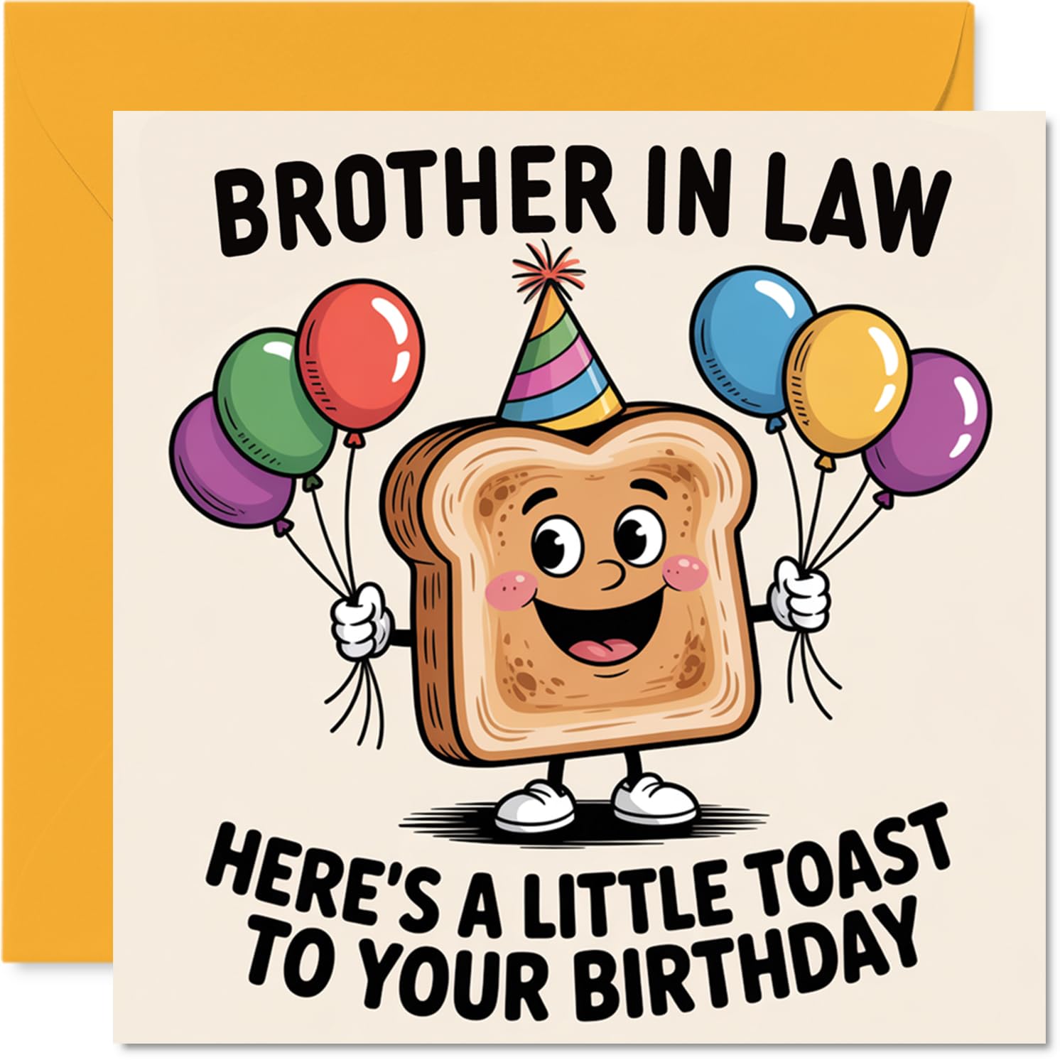 Brother in Law Birthday Card - A Little Toast To You - Happy Birthday Card for Brother in Law from Sister Sibling, 145mm A Little Toast To You Bday Greeting Cards
