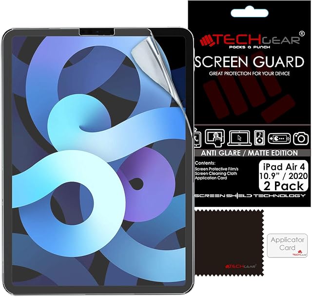 TECHGEAR 2 Pack iPad Air 5/4, 5th / 4th Generation Anti Glare Screen Protectors, MATTE Screen Protector Guard Cover Designed For iPad Air 10.9" 2022/2020