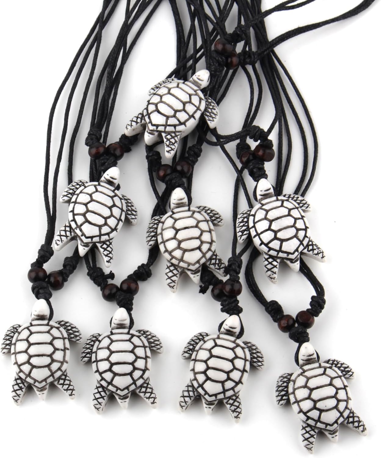 Hawaiian Sea Turtle Pendant Necklace for Women Men - Adjustable Cord Surfer Necklace - Image 5