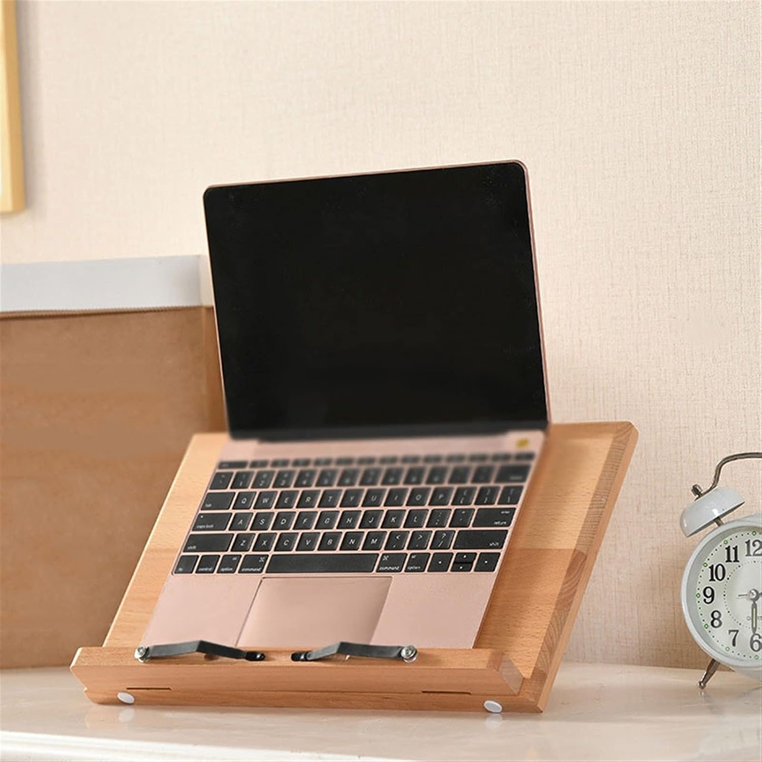 Computer Bracket Cooling Rack Handwriting Tablet Rack Lifting Rack Book Stand Holder Solid Wood (Size : 3324cm) (38 * 25cm) image 3