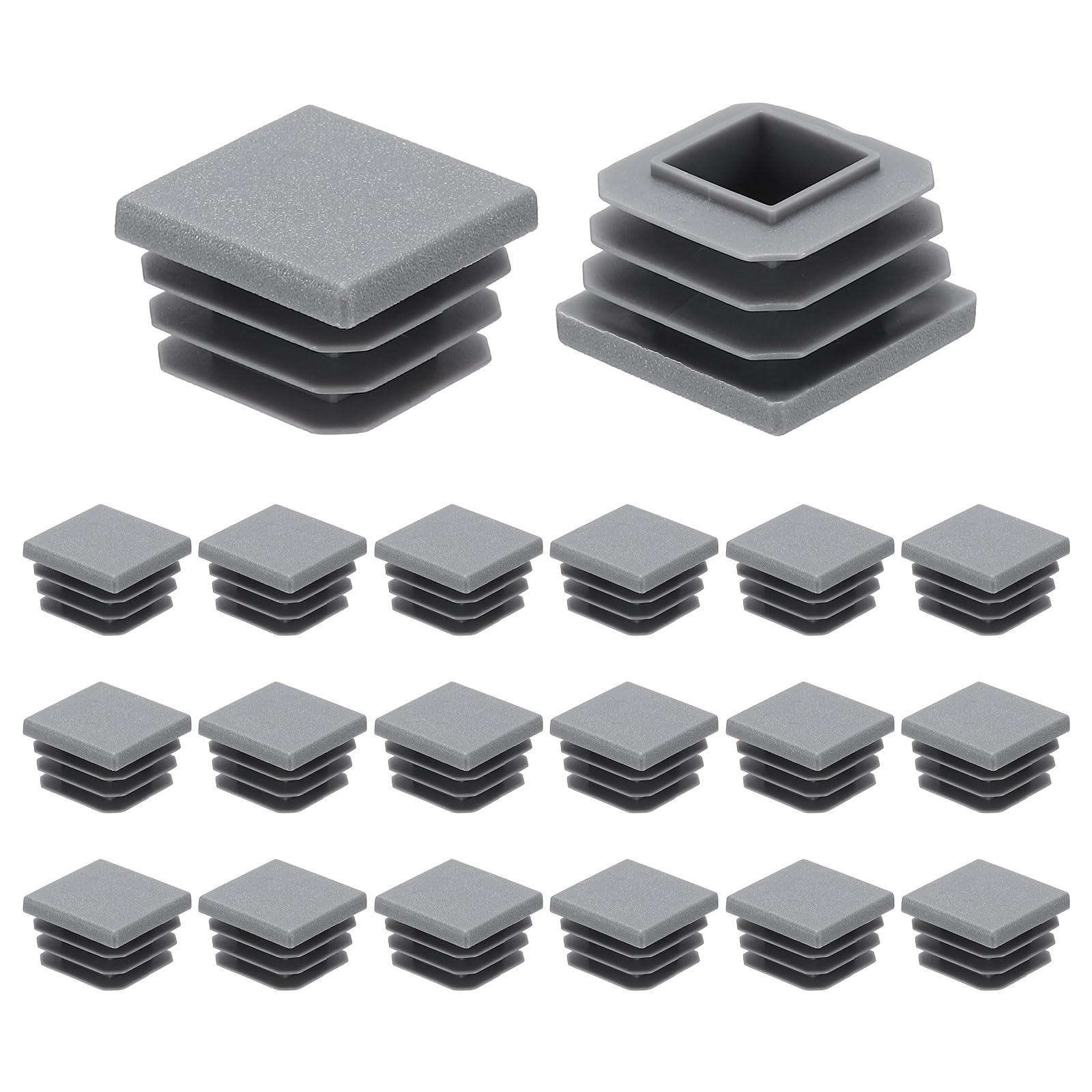 Embout carré plastique 25x25 mm résistant pour protéger les pieds de meubles