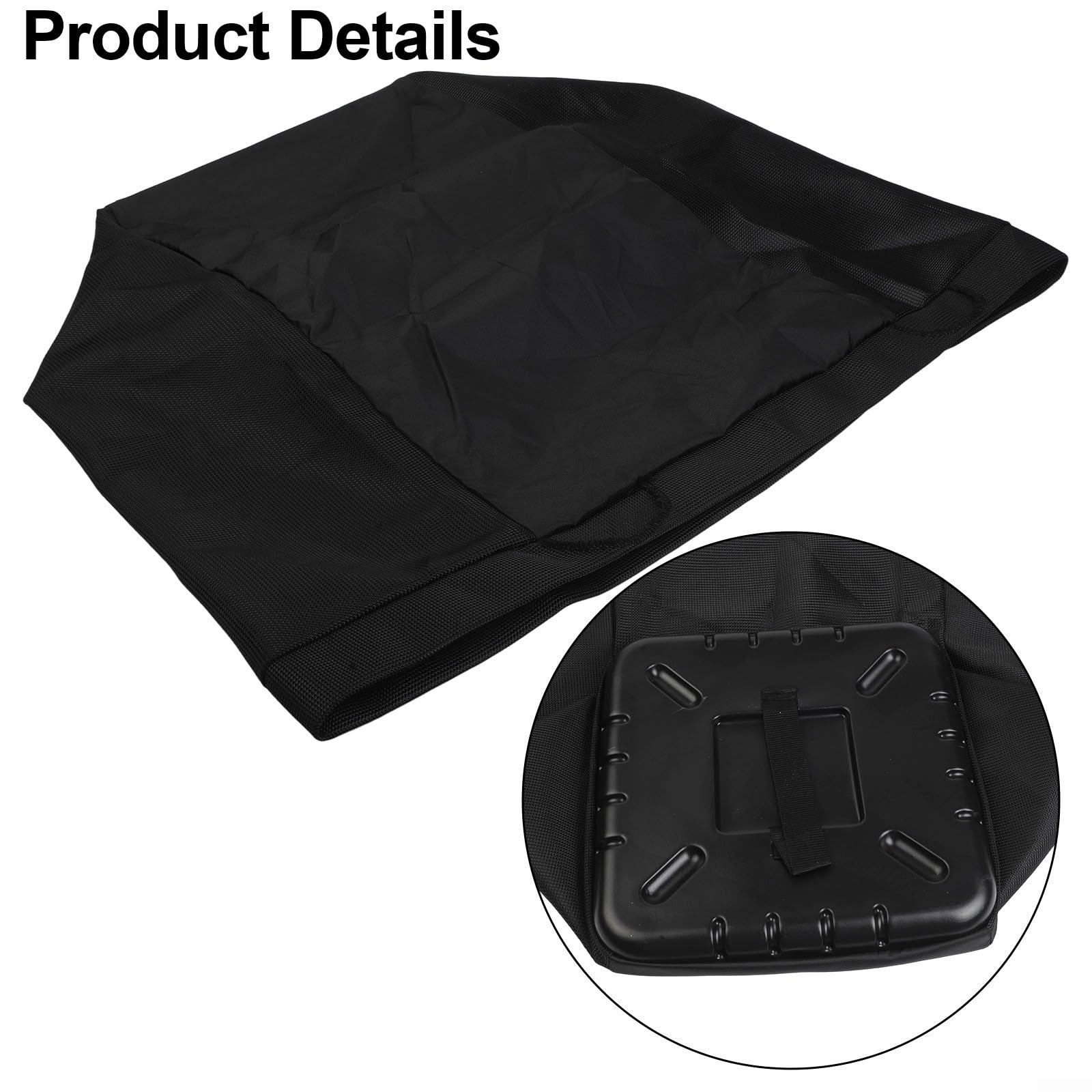 Paquete de 2 bolsas de césped para cortacésped AM122416 AM101602 compatibles con tractores de césped serie 100 D100 D110 LA120 Z225 de nailon negro de 25 pulgadas
