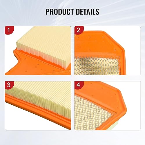 Miniatura 2 de Bapmic 4861737AA Elemento de filtro de aire de motor compatible con Chrysler Town & Country & Dodge Grand Caravan & Ram C/V y Volkswagen Routan