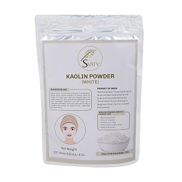 Kaolin White Clay Natural For Face Mask Bath Bomb Clay, Diy Spa Mud Mask For Soap Making 227g, Half Pound