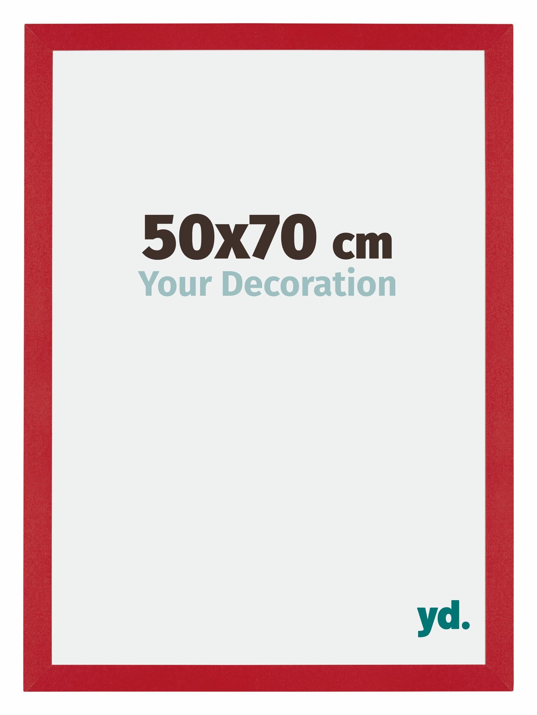 Your Decoration - Picture Frame 50x70 cm - Red - Decorative Wall Frame in MDF with Antireflection - Frame 50x70 - Mura