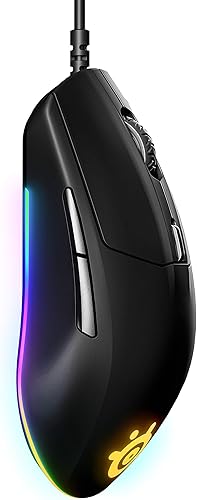 SteelSeries Rival 3 mouse para videojuegos, 8,500CPI, sensor óptico TrueMove Core, 6botones programables, botones divididos de disparo, iluminación