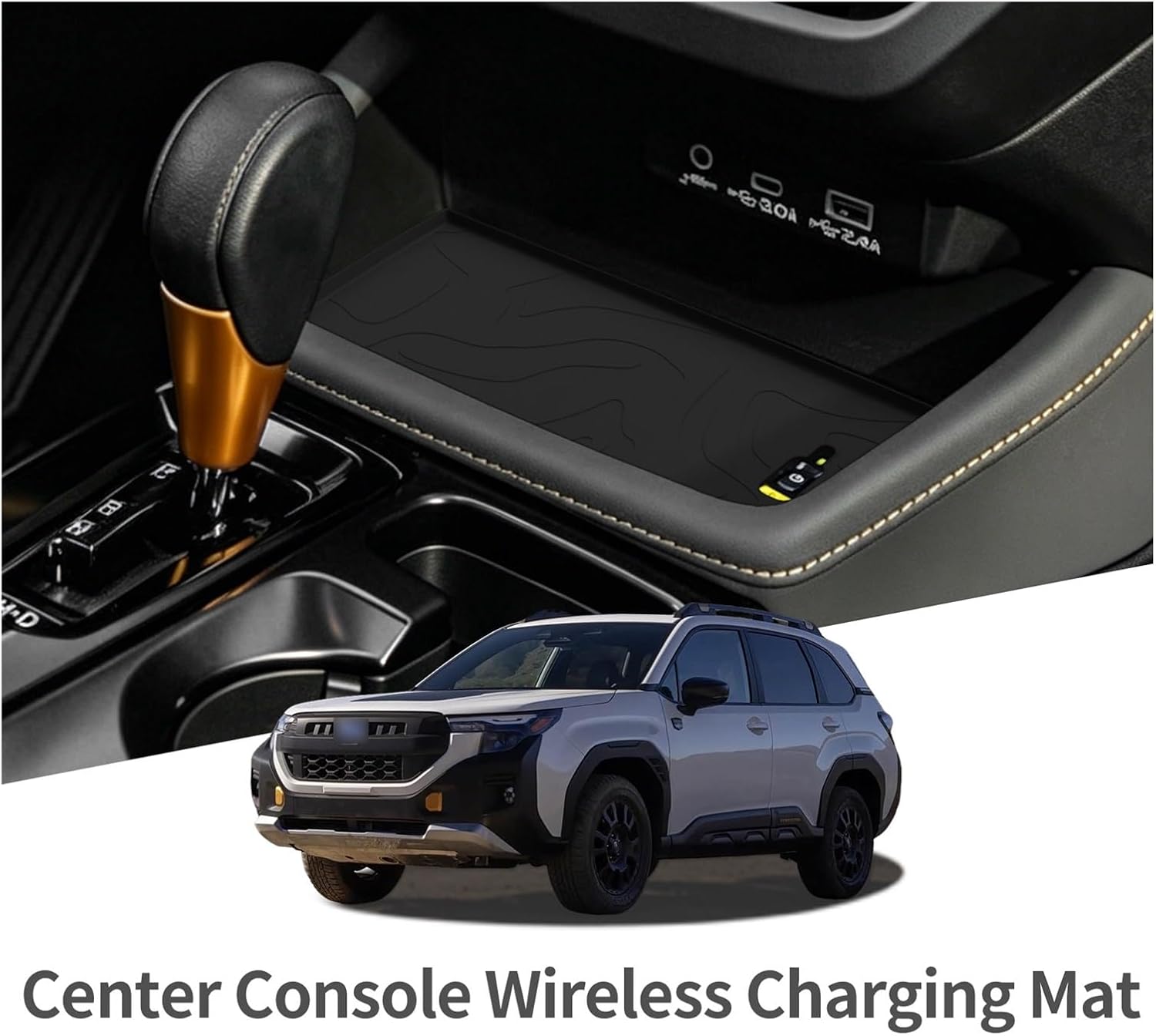 Left Drive Compatible with Subaru Forester 2026 Wireless Charging Pad Anti- Mobile Phone Anti-Slip Mat Car Accessiories Silicone