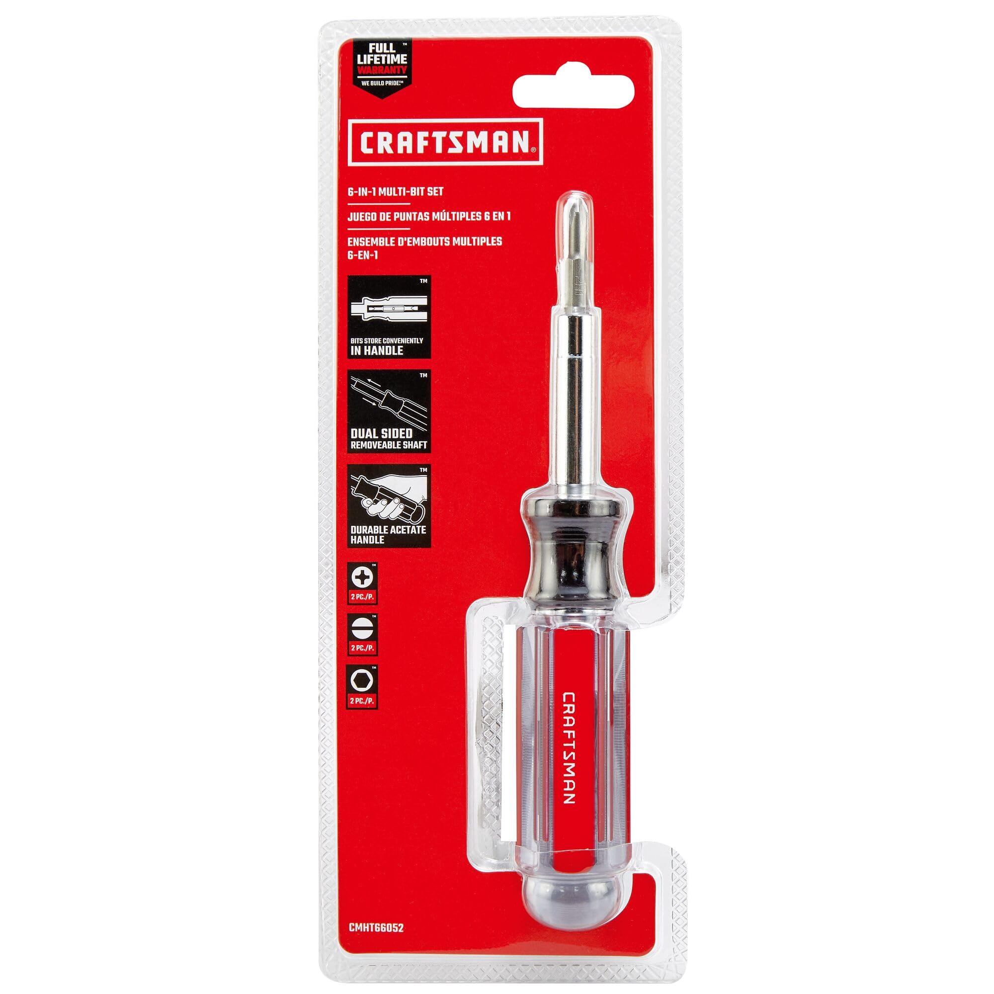 CRAFTSMAN 6-in-1 Screwdriver Set - Acetate Handle -6
