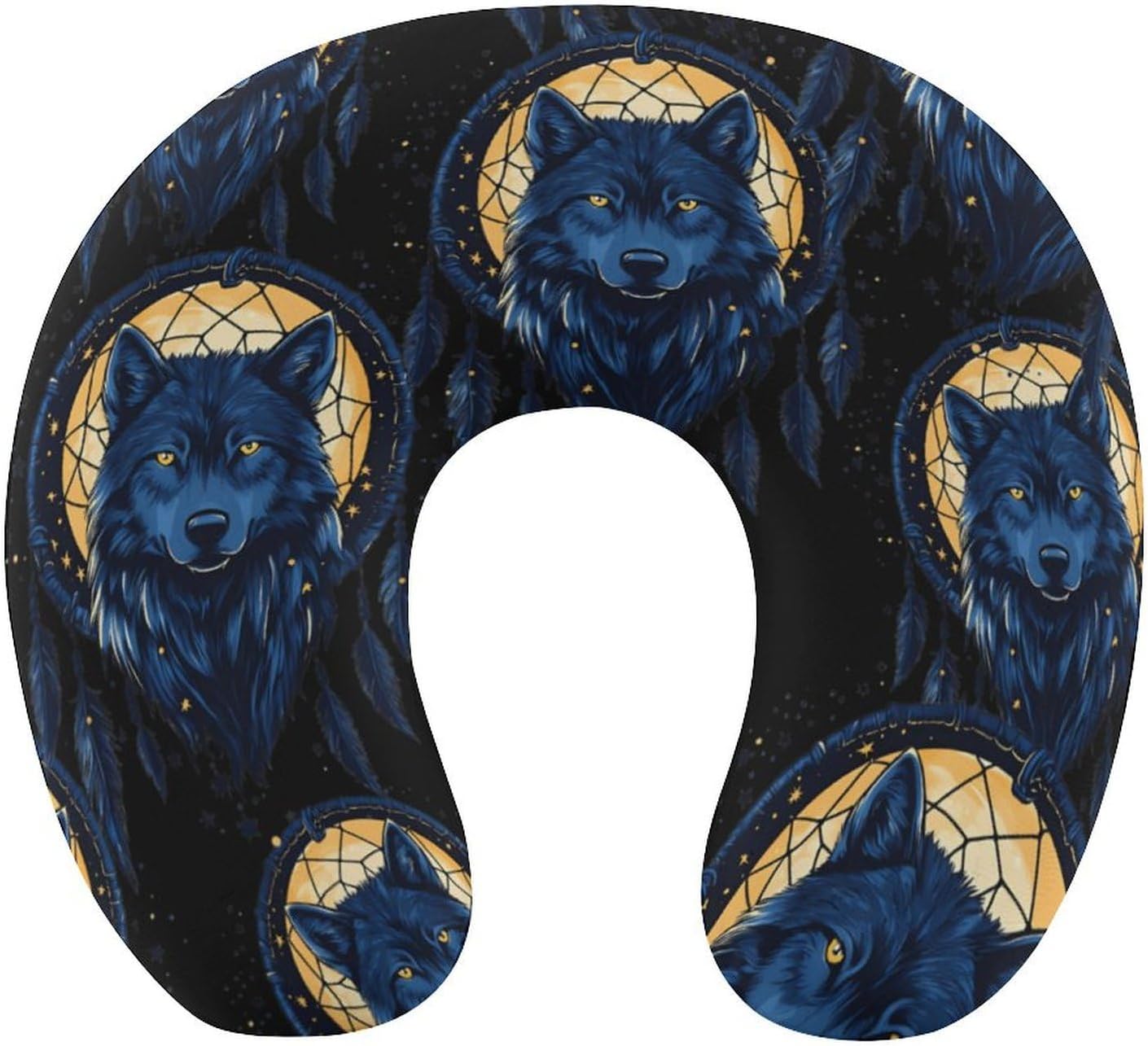 Dream-Catcher Wolf Memory Foam Pillows U Shaped Travel Neck Pillow