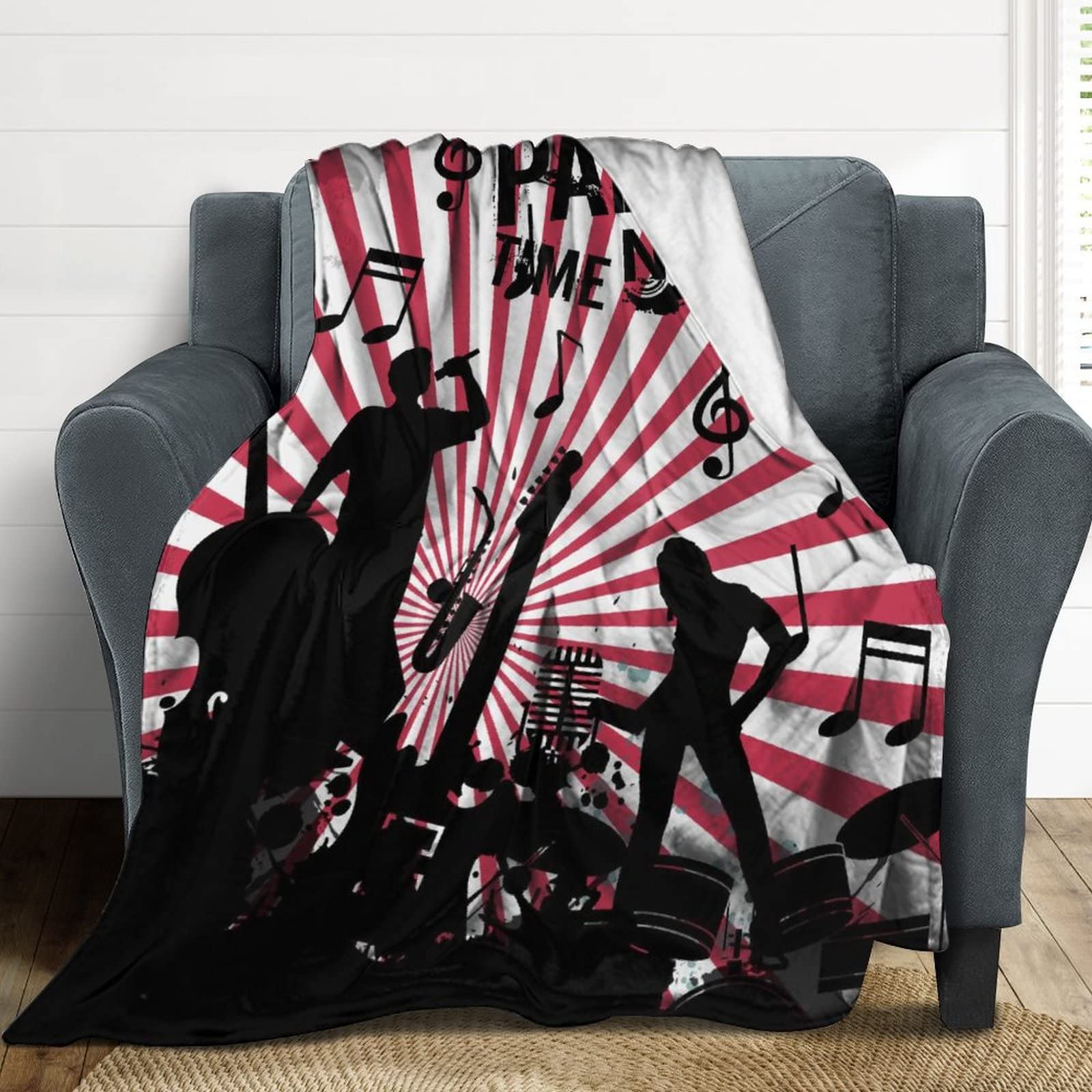 Couverture Polaire Indochine - Motif Groupe Rock, Flanelle Ultra Douce, Plusieurs Tailles, Pour Canapé, Lit, Cadeau - 3
