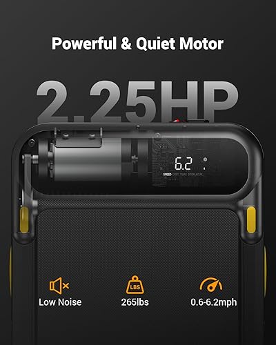 Miniatura 7 de UREVO - Caminadora 2 en 1 para debajo del escritorio, 2.5 HP plegable caminadora eléctrica para caminar y correr, para oficina en casa con control