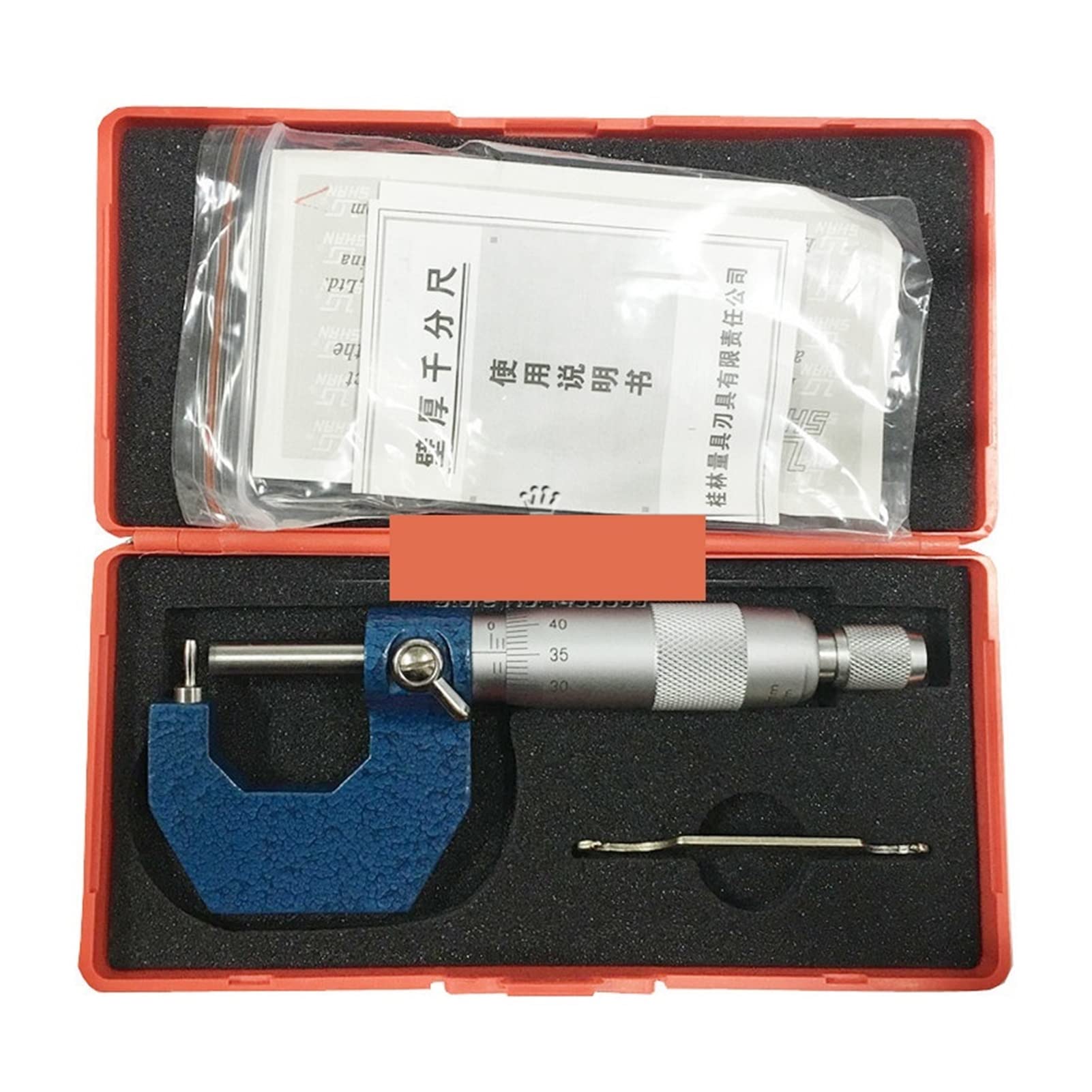 Micrómetros de 0-25mm / micrómetro de calibre de 0,01 mm for medir espesor de tubos y tubos Herramientas de medición de la calibradora Vernier