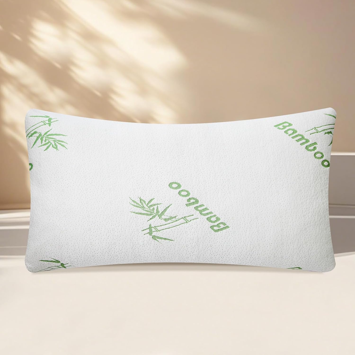 Bamboo Memory Foam Pillow Bed Pillow for Head Neck Rest Sleeping Shredded Pillow Washable Cover Queen Size