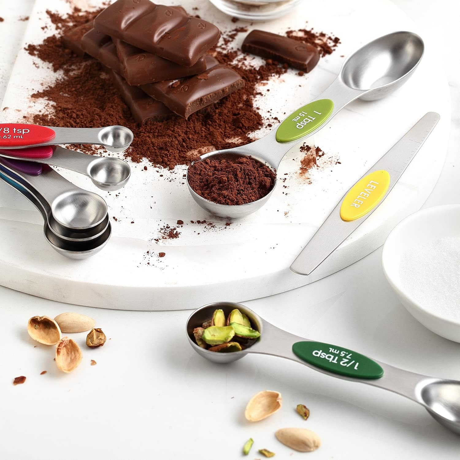 Spring Chef Stainless Steel Measuring Cups & Magnetic Measuring Spoons Set