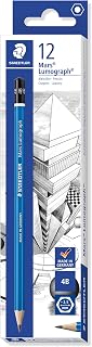 STAEDTLER 100-4B Mars Lumograph Graphite Pencils for Drawing & Sketching - 4B (Box of 12)