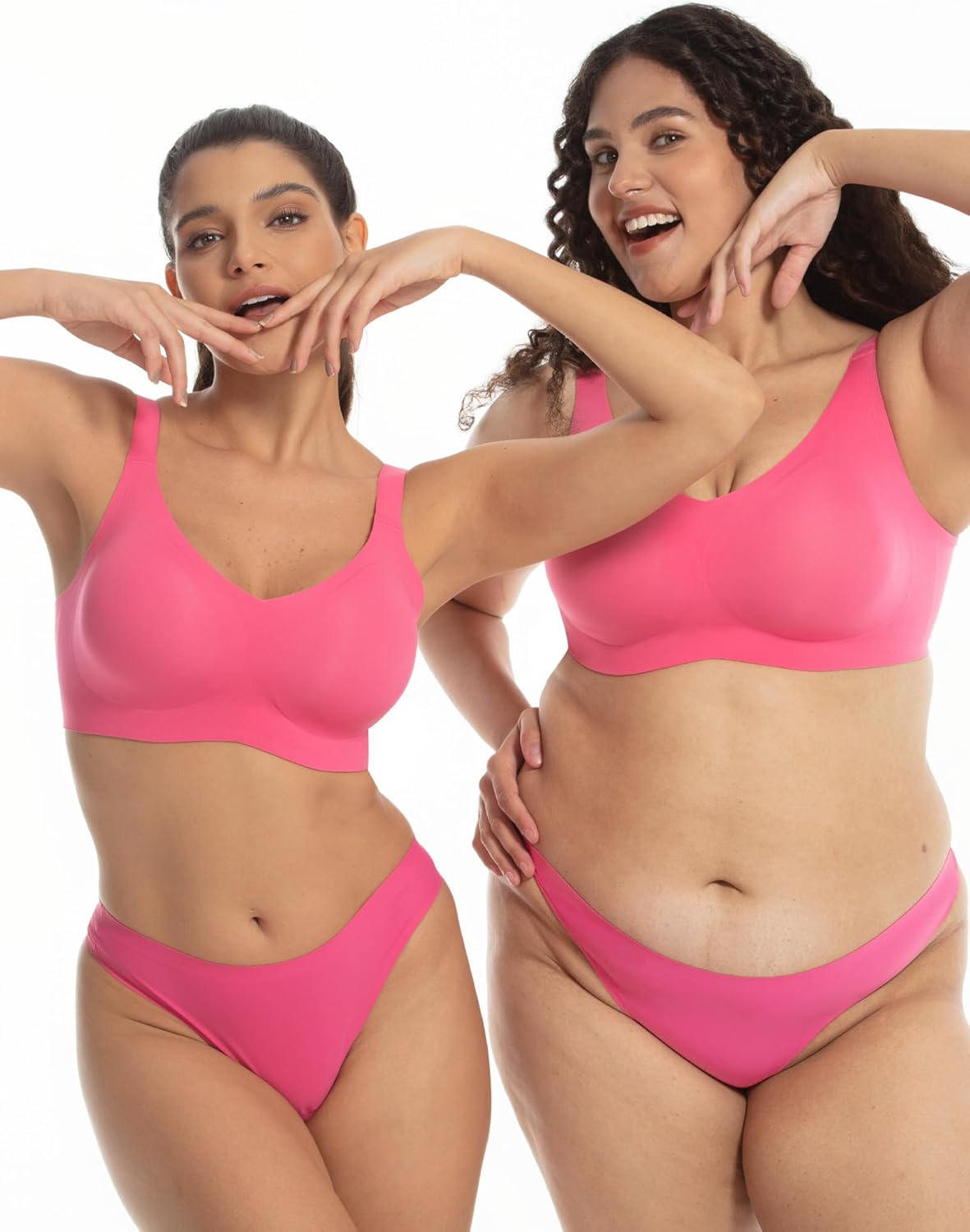 COMFELIE Wireless Seamless Support Bralette Ultra-Comfort Sleep T-Shirt Bra for Large Breasts - Image 3