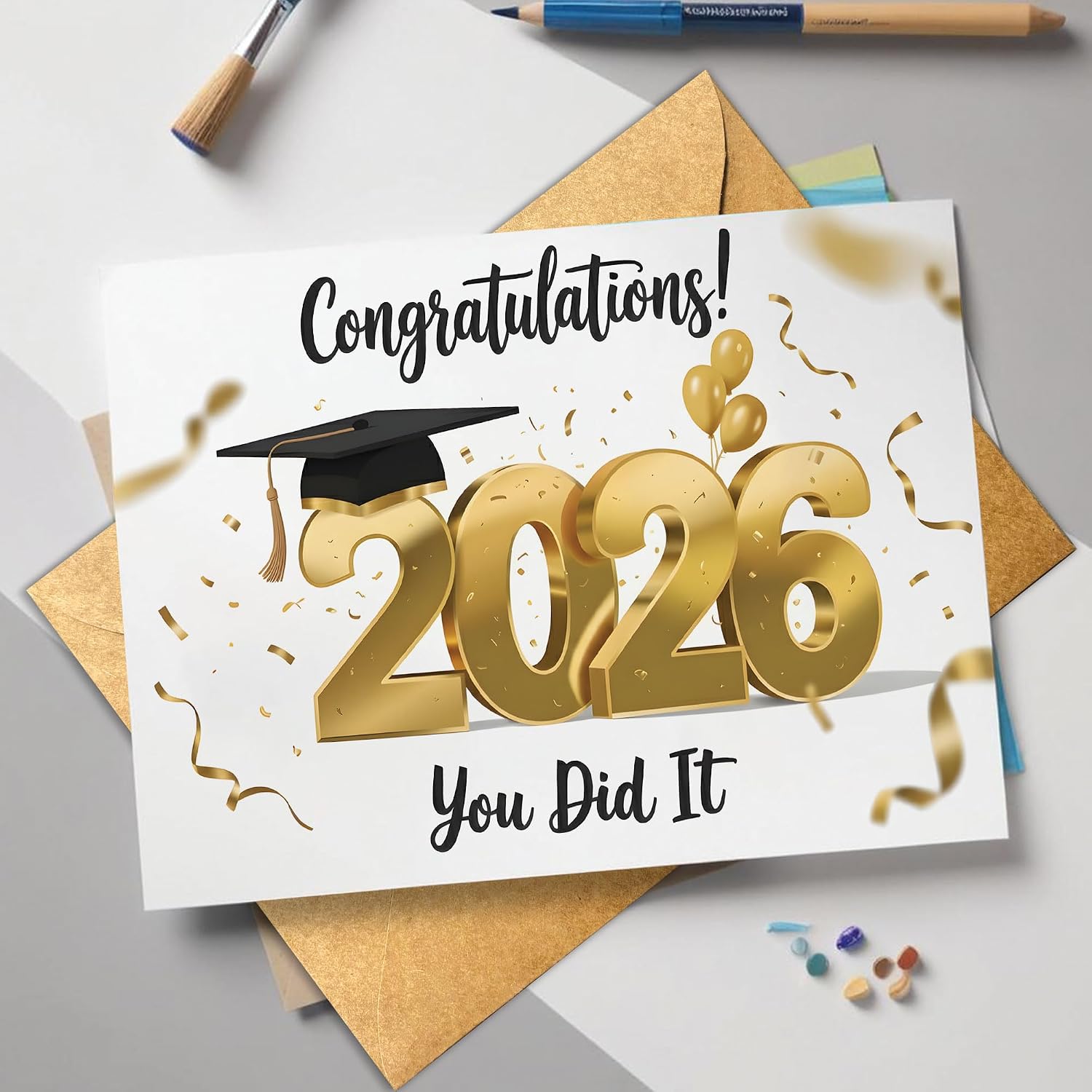(8x5.3 Inch) Graduation Card 2026, Congratulations Greeting Card image 4