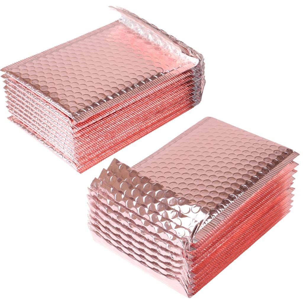 Haishell 30 Pack Bubble Padded Envelopes Metallic Poly Bubble Mailers Mailing Envelope Bags Waterproof Courier Padded Bubble Wrap Envelopes Bag for Shipping/Packaging/Mailing(5.1X7.9inch)