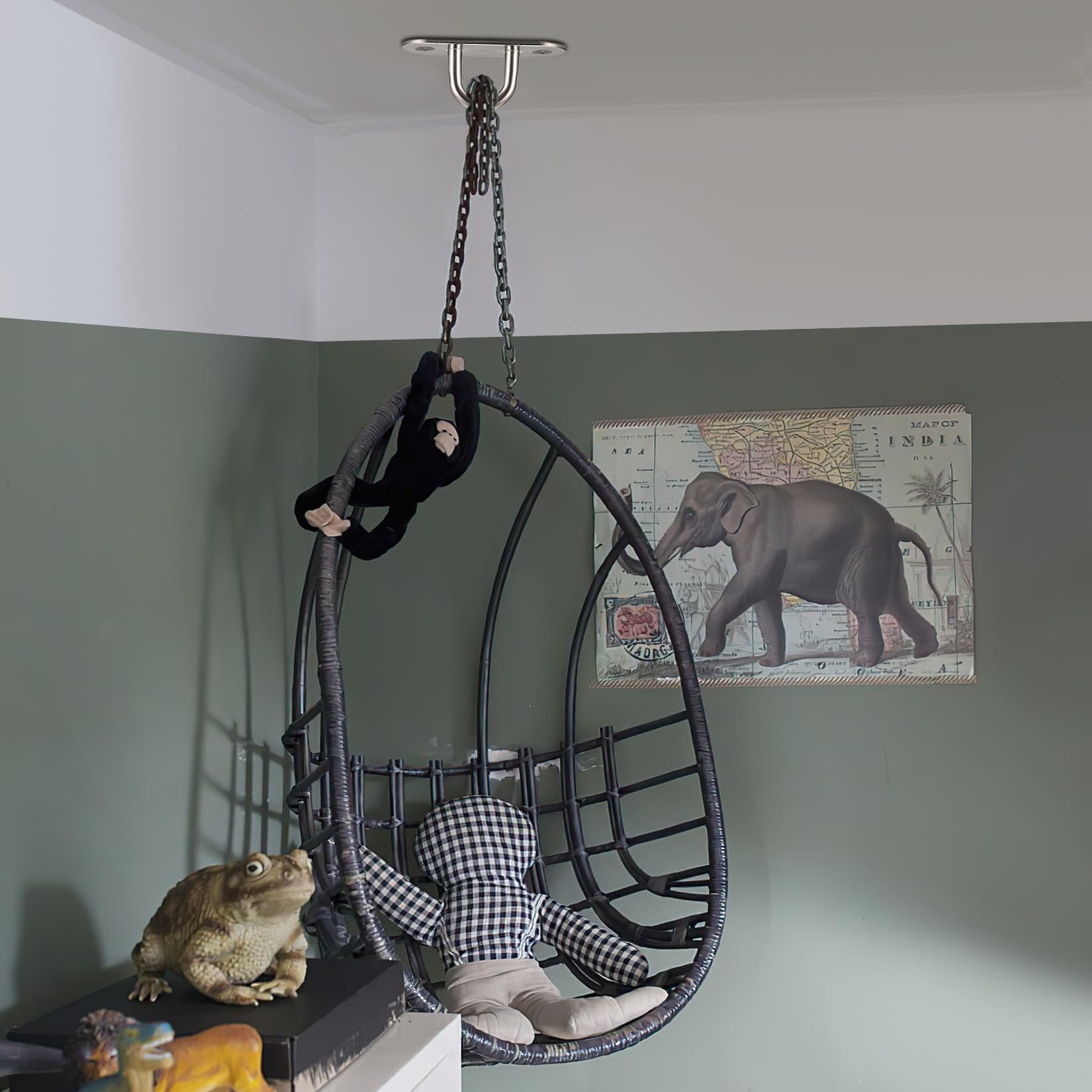 6 Placche Con Occhiello M8 In Acciaio Inox 304 - Ganci A U Romboidali Per Soffitto/Parete, Carico 40kg