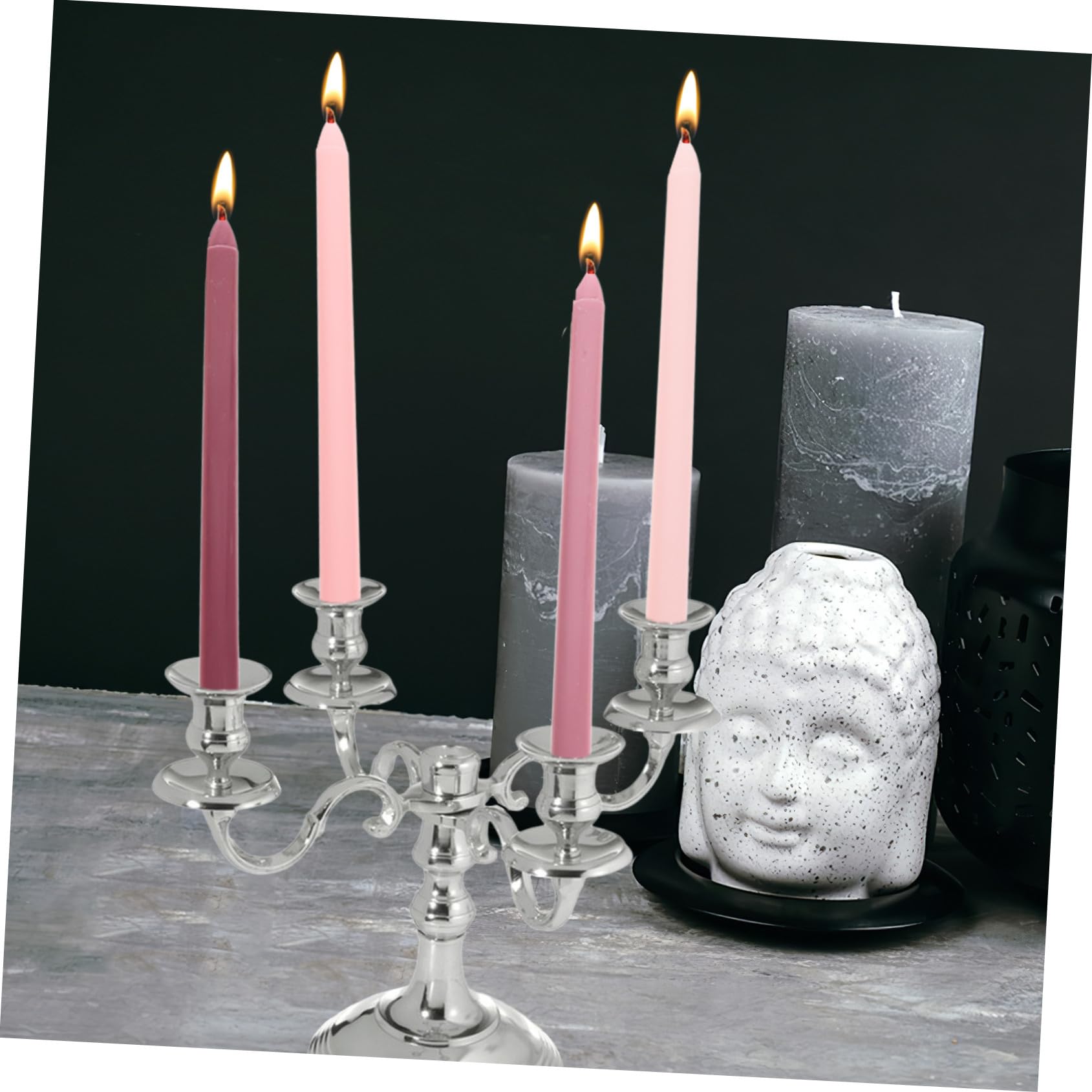 STOBAZA 4stücke Duftkerzen Mit Langem Stab Rauchfrei Romantisches Design Für Hochzeiten Und Partys Trendigen Pastellfarben Und Rosenduft Geschenkidee Für Festliche Anlässe